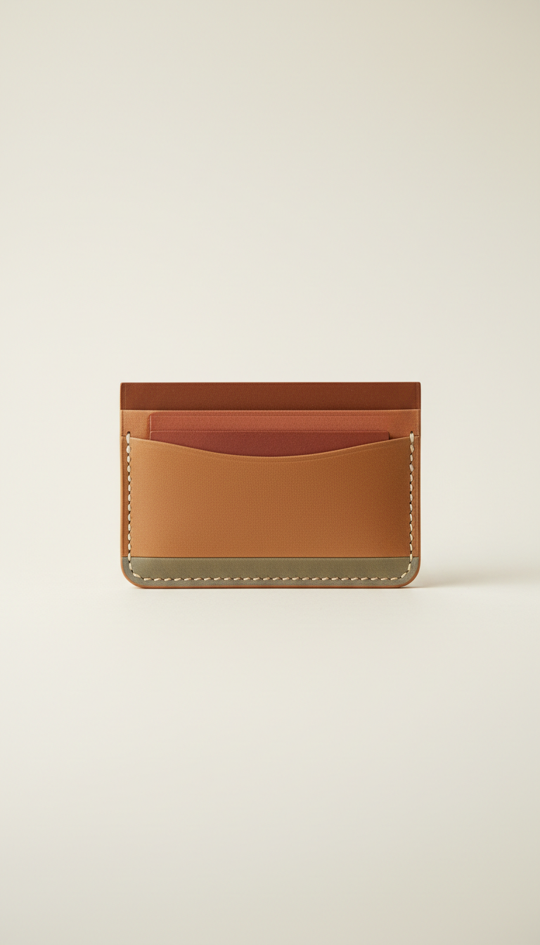 Slim Card Holder Saddle-Stitched Edges