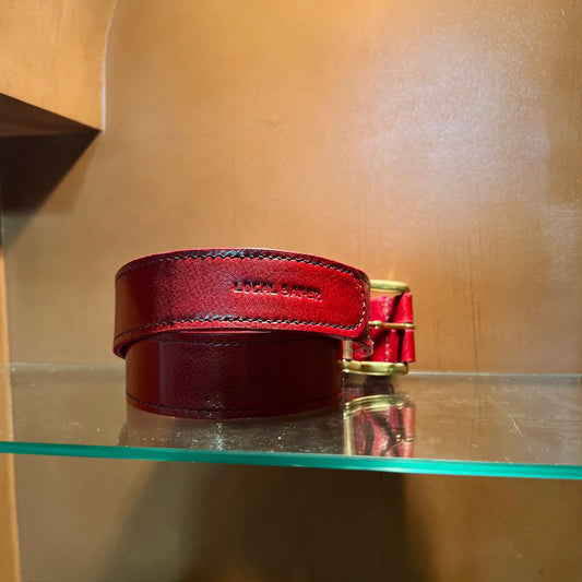 handcrafted red belt